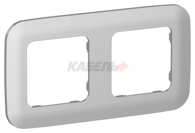 FLITE Рамка 2-местная РУ-2-А-ФлА алюминий IEK