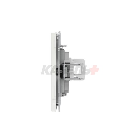Компьютерная розетка RJ-45 без шторки, кат.5е одинарная, KANT, белый песок DKC