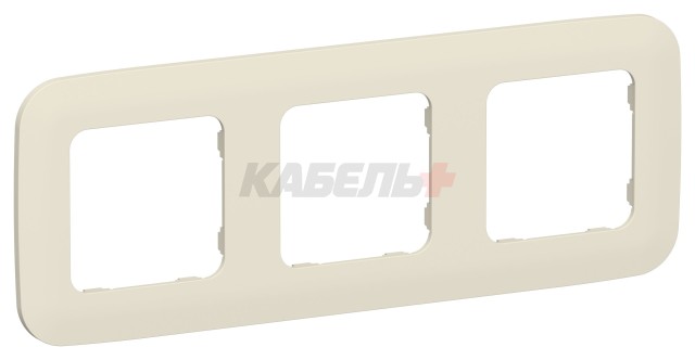 FLITE Рамка 3-местная РУ-3-А-ФлСл сливочный IEK