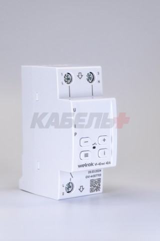 Реле напряжения с контролем тока Welrok VI-40 red