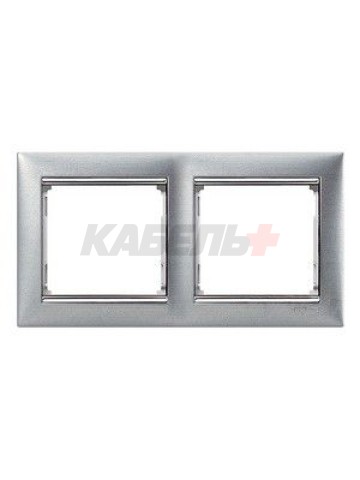 VALENA DIY Рамка 2-местная алюминий модерн