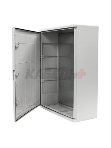 Пластиковый корпус 800х600х260 (ВхШхГ) серая дверь, с монтажной платой, IP65, IK08