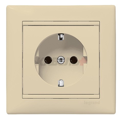 Valena - Розетка 2P+E нем. стд. в сборе, сл.кость