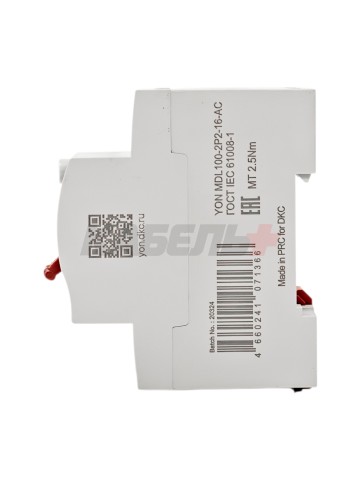 Устройство защитного отключения УЗО ВДТ YON MAX MDL100, 2P, 30mA, 16A, тип АС DKC