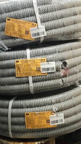 труба гофр.ПВХ d 32 с зондом (25 м) ИЭК. Уценка