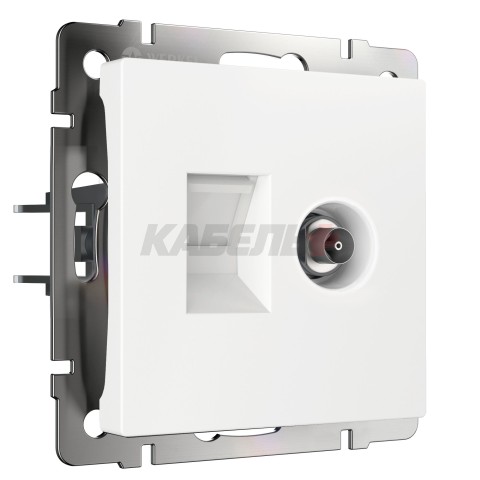 W1181301/ Розетка ТВ+Ethernet RJ-45 6 cat.(белый)