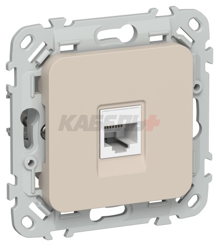 FLITE Розетка компьютерная RJ45 категория 6 UTP РК6-1-0-ФлЛ льняной IEK