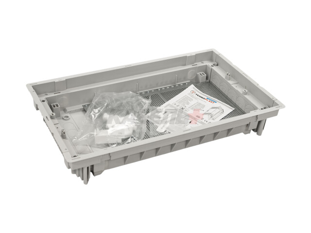 U36FP IT PL, Щит встраиваемый мультимедийный, 3 ряда, прозрач. дверца, IP30