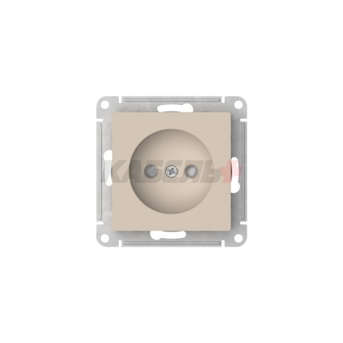 ATLASDESIGN РОЗЕТКА без заземления со шторками, 16А, мех., быстрозажим. клем., ПЕСОЧНЫЙ