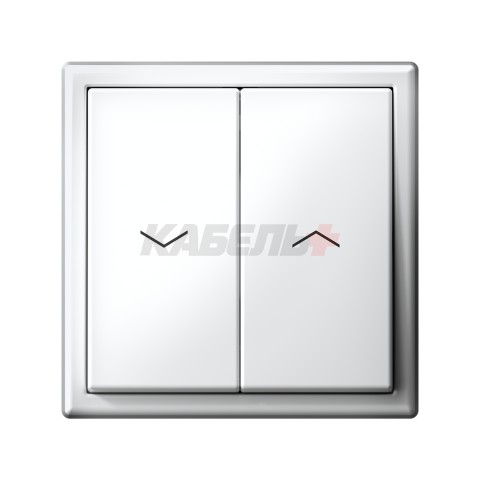 ARTGALLERY 2-клавишный ВЫКЛЮЧАТЕЛЬ ДЛЯ ЖАЛЮЗИ, 2х сх.4, 10А, механизм, БЕЛЫЙ