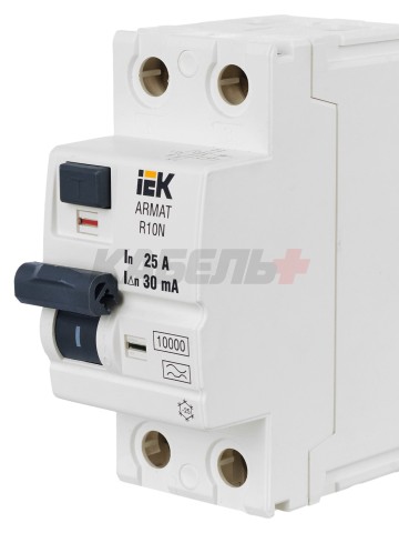 ARMAT Выключатель дифференциального тока R10N 2P 25А 30мА тип A IEK