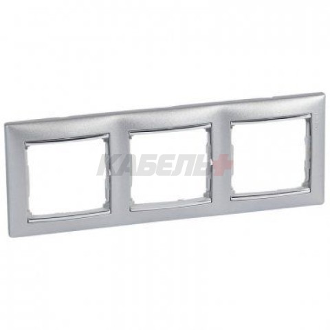 VALENA DIY Рамка 3-местная алюминий модерн