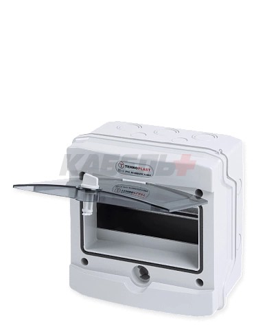 N8-D, Щит навесной, 1 ряд, 8 мод., прозрач. дверца, IP65