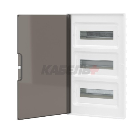 Щиток 36 мод встраиваемый FRAME, белый, с тонированной дверцей, с 4 шинами PEN (2шт на 8 отв. и 2шт на 10 отв.) DKC