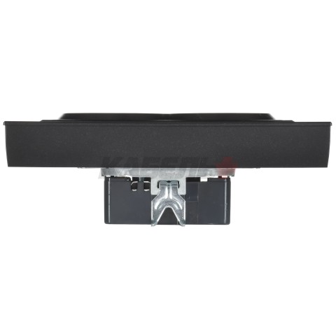 BRITE Розетка 2-местная с заземлением с защитными шторками плоская 16А в сборе РСшПл12-3-БрЧ черный IEK