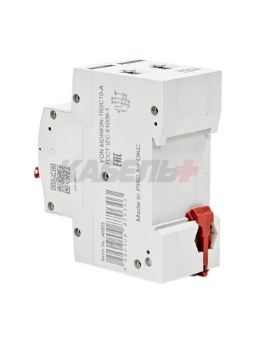 Дифавтомат YON max типа MDR, 1P+N, 30mA, 10A, хар-ка C, 6kA, тип А DKC