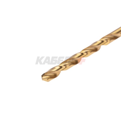 Сверло по металлу, 4,5мм, Р6М5, ТИТАН, шестигранный хвостовик (1 шт. в упаковке) DIN 338 KRANZ
