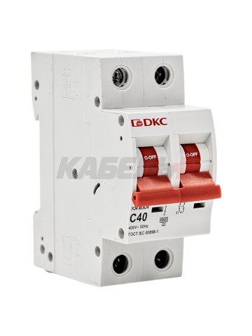 Автоматический выключатель YON max типа MD63N, 6кА, 2 полюса, хар-ка C, 40А DKC