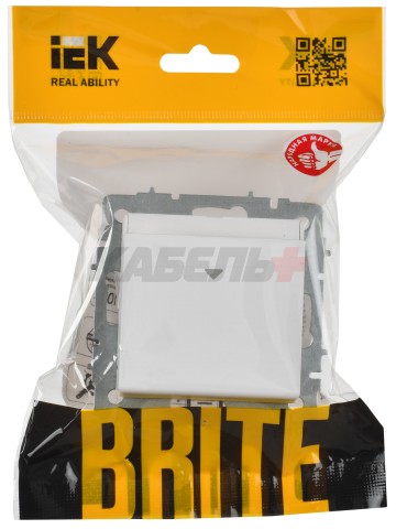 BRITE Выключатель карточный 30А ВС10-1-8-БрАБ арктический белый IEK
