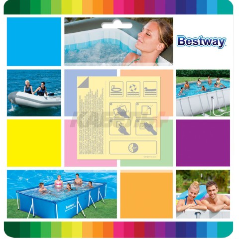 62091 Рем.комплект влагостойкий, пов. плотности 10 заплаток BESTWAY
