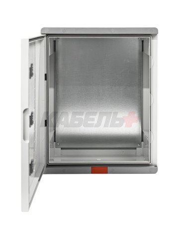 Пластиковый корпус 500х400х240 (ВхШхГ) серая дверь, с монтажной платой, Design Pro Series IP67