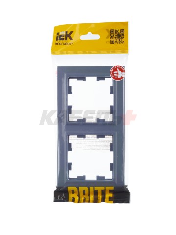 BRITE Рамка 2-местная РУ-2-БрМ маренго IEK