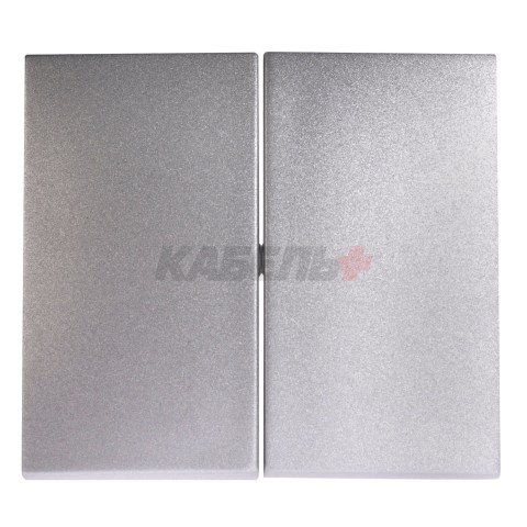 VALENA Лицевая панель для выключателя 2-клавишного алюминий