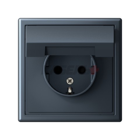 ARTGALLERY РОЗЕТКА с заземл. со шторк. с крышкой, 16А, IP20, механизм, ГРИФЕЛЬ