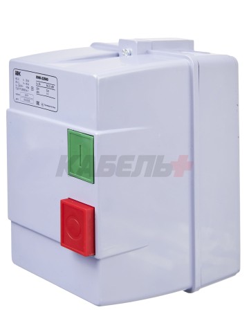 Контактор КМИ22560 25А в оболочке Ue=220В/АС3 IP54 IEK