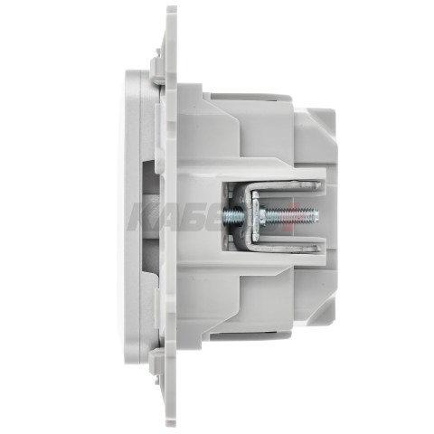 FLITE Розетка с заземлением с защитными шторками безвинтовое крепление 16А РСш11-1-ФлА алюминий IEK