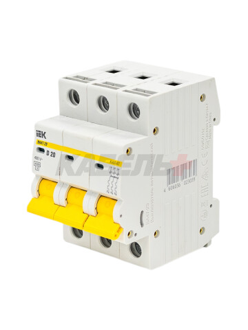 KARAT Автоматический выключатель ВА47-29 3P D 20А 4,5кА IEK