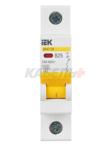 KARAT Автоматический выключатель ВА47-29 1P B 25А 4,5кА IEK