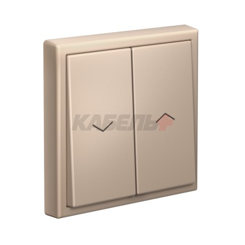 ARTGALLERY 2-клавишный ВЫКЛЮЧАТЕЛЬ ДЛЯ ЖАЛЮЗИ, 2х сх.4, 10А, механизм, ПЕСОЧНЫЙ