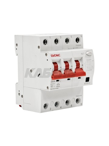 Дифавтомат YON max типа MDR, 3P+N, 30mA, 25A, хар-ка C, 6kA, тип A DKC