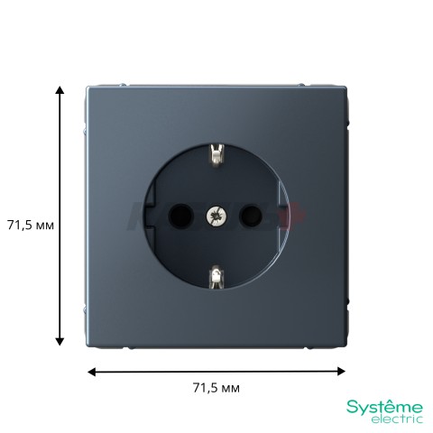 ARTGALLERY РОЗЕТКА с заземлением со шторками, 16А, механизм, быстрозажим. клем., ГРИФЕЛЬ
