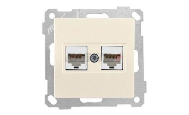 21 - Розетка 2хRJ-45 кат. 6 UTP, сл.кость