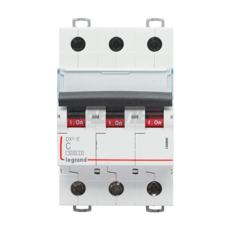 Автоматический выключатель DX3-E C 2A 3P 6kA 3M