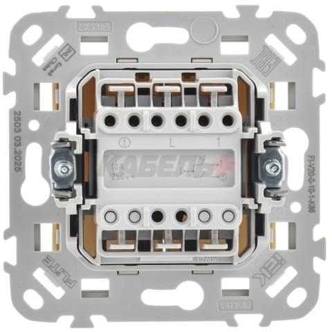 FLITE Выключатель 2-клавишный 10А ВС12-1-0-ФлСл сливочный IEK