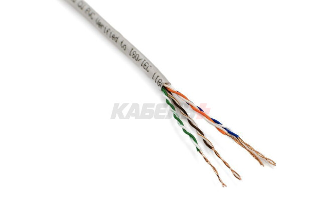 ITK Витая пара U/UTP кат.5E 4х2х24AWG solid PVC серый (305м) РФ