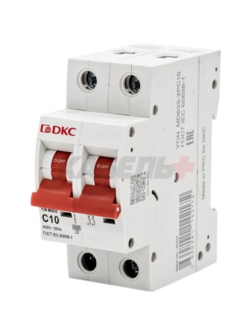 Автоматический выключатель YON max типа MD63S, 4,5кА, 2 полюса, хар-ка C, 10А DKC