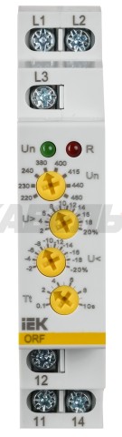 Реле контроля фаз ORF-04 трехфазное 220-460В AC IEK