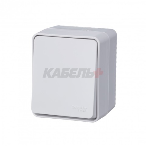 ATLASDESIGN PROFI IP54 О/У 1-клавишный ПЕРЕКЛЮЧАТЕЛЬ, сх.6, 10АХ, БЕЛЫЙ