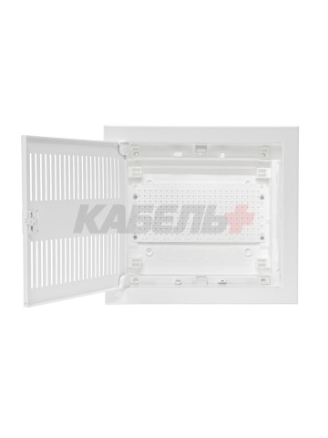 U12ES IT PL, Щит встраиваемый мультимедийный, 1 ряд, металл. дверца со слотами для охлаждения, IP30