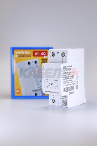 Реле напряжения с контролем тока Welrok VI-40 red