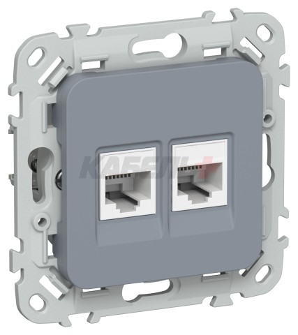 FLITE Розетка 2-местная компьютерная RJ45 категория 5Е UTP РК5е-2-0-ФлМ маренго IEK