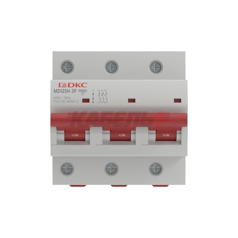 Автоматический выключатель YON max типа MD125H, 10кА, 3 полюса, хар-ка C, 63А DKC
