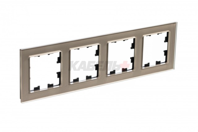 ATLASDESIGN NATURE 4-постовая РАМКА, ОРГАНИЧЕСКОЕ СТЕКЛО ШАМПАНЬ