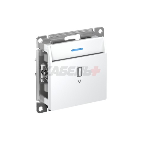 ATLASDESIGN ВЫКЛЮЧАТЕЛЬ карточный с подсветкой, 10А, без задержки отключения, механизм, БЕЛЫЙ