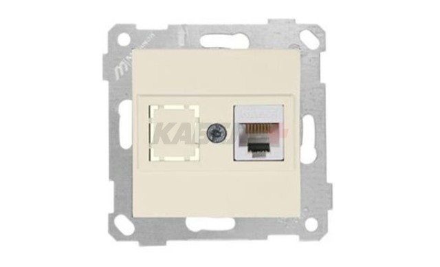 Rita - Розетка 1хRJ-45 кат. 5e UTP, сл.кость