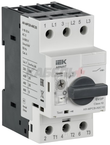 ARMAT Автоматический выключатель защиты двигателя A6 GV2P 18-25А IEK